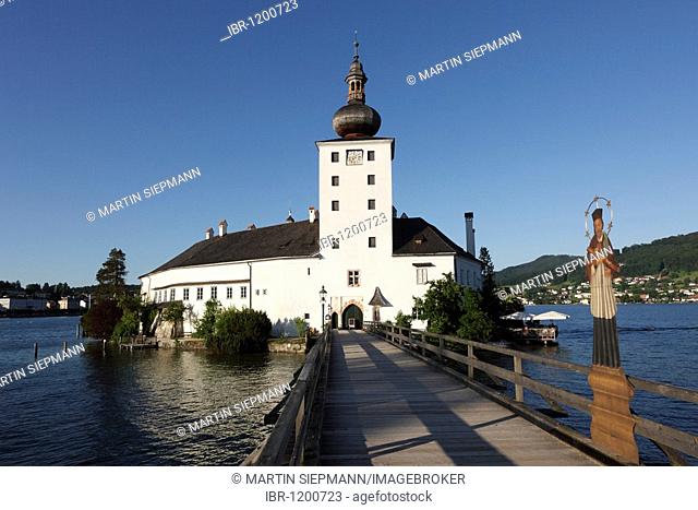 Seeschloss castle Ort in Gmunden, Traunsee lake, Salzkammergut, Upper Austria, Austria, Europe