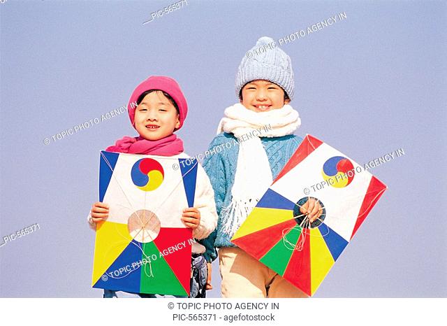 Kids In Korean Costume, Korea