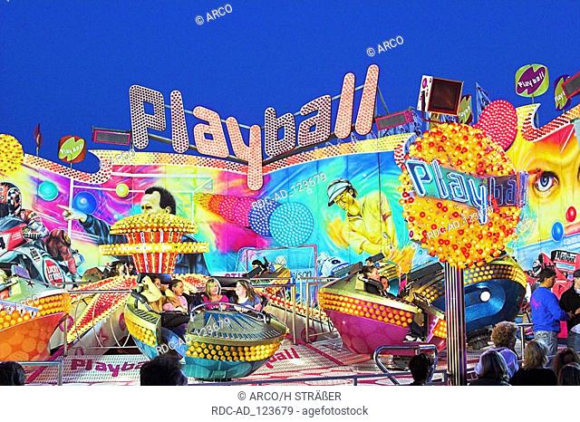 Merry-go-round  'Playball' public festival Oktoberfest Theresienwiese Munich Bavaria Germany