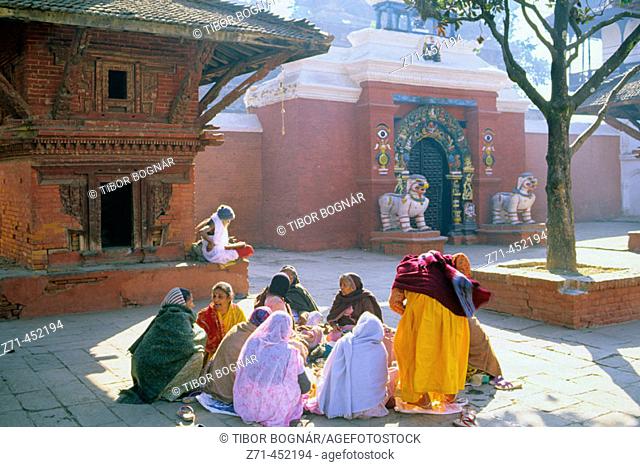 Women at Durbar Square. Kathmandu, Nepal
