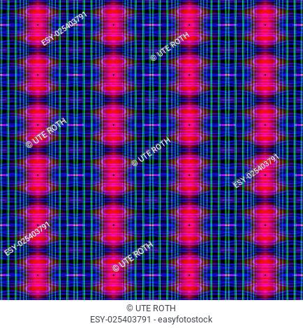 Abstract modern geometric background, seamless conspicuous stripes pattern in gleaming red with purple, green and blue elements