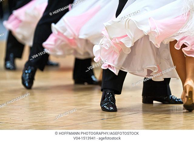 Couples at ballroom dancing at a dancing competition, Germany, Europe