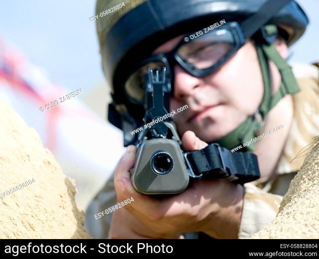 British Royal Commando aiming at you