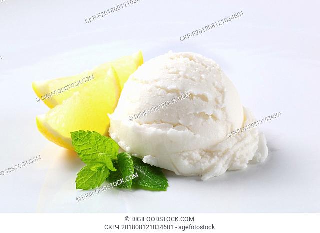 Scoop of Lemon ice cream