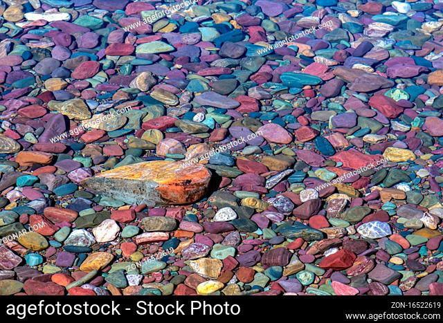 Colourful Stones in Lake McDonald
