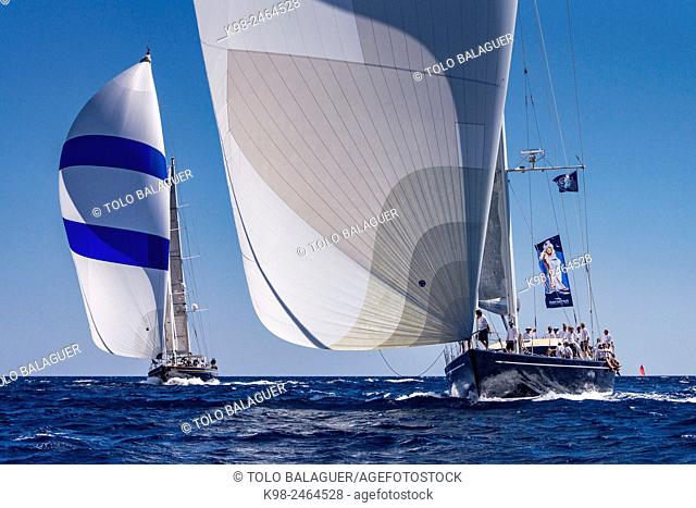 The Superyacht Cup Palma, bahia de Palma, Majorca, Balearic Islands, Spain