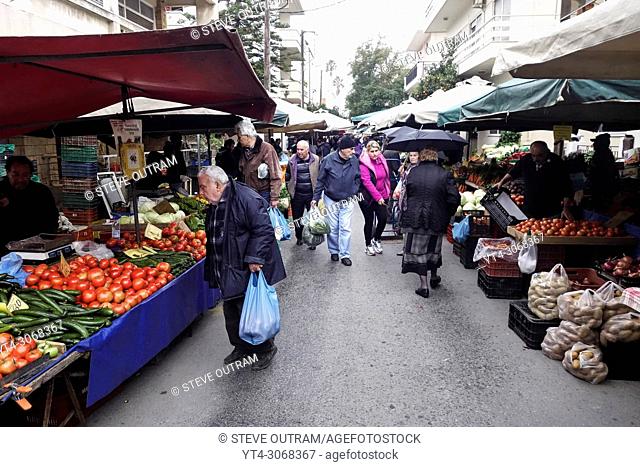 Chania Open Air Street Market, Crete, Greece