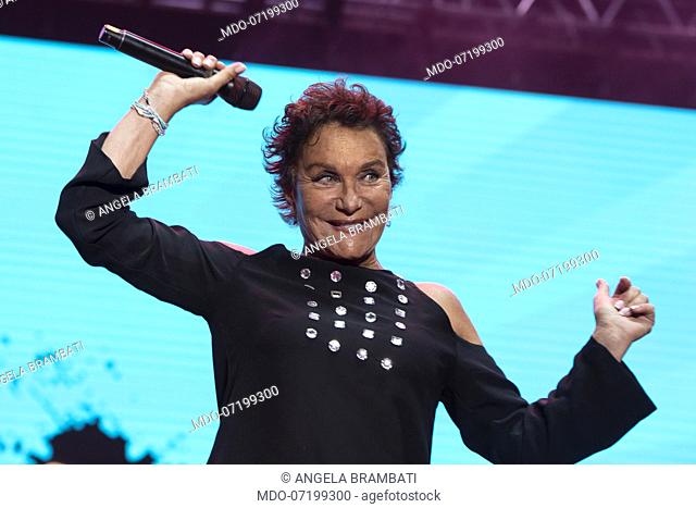 Ricchi e Poveri's singer Angela Brambati during the concert for the 20 years of Lo Zoo di 105 at the Hippodrome. Milan (Italy), July 8th, 2019
