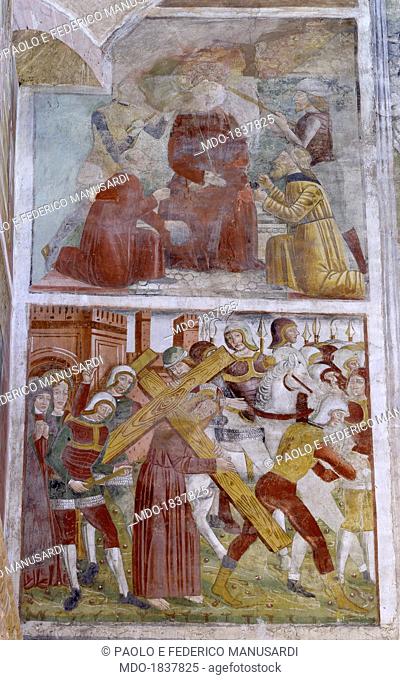 Stories from the Life of Christ, by Unknown Artist, 11th Century, fresco. Italy, Lombardy, Le Valli-Castelleone, Church of saint Mary in Bressanoro