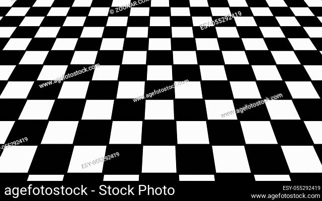 Virtual floor chess background. Black and white cubes
