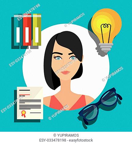 eLearning and education graphic design, vector illustration eps10