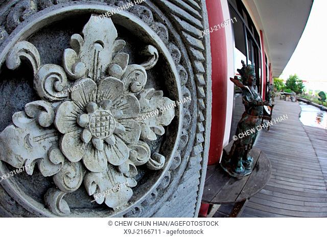 Screen of Kuching Buddha park and marbble artwork, kuching buddhist society, kuching, sarawak, malaysia