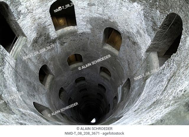 High angle view of a well, Pozzo Di San Patrizio, Orvieto, Umbria, Italy