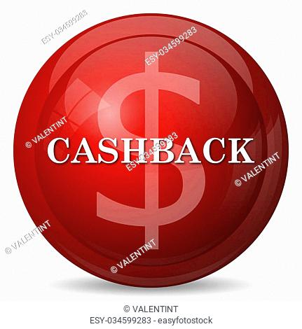 Cashback icon. Internet button on white background