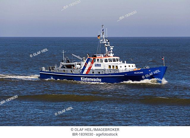 Police boat, Helgoland, Elbe estuary, Cuxhaven, Lower Saxony, Germany, Europe