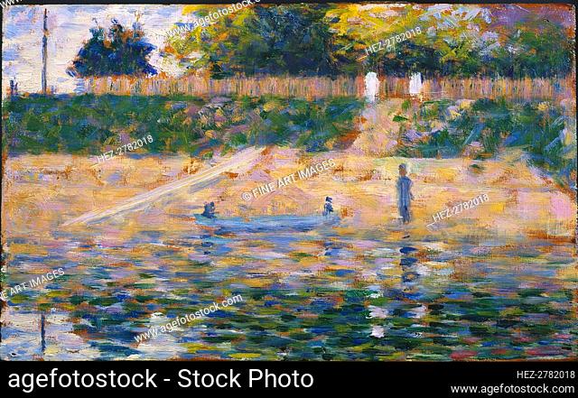 Boats Near The Beach at Asnieres, ca. 1883. Creator: Seurat, Georges Pierre (1859-1891)