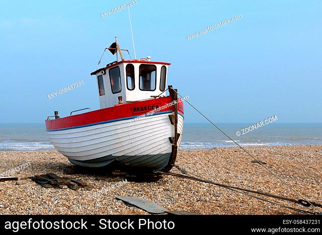 Fishing boat on the beach at Dungeness