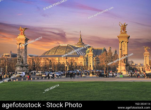 Pont Alexandre III at Sunset, Paris, France