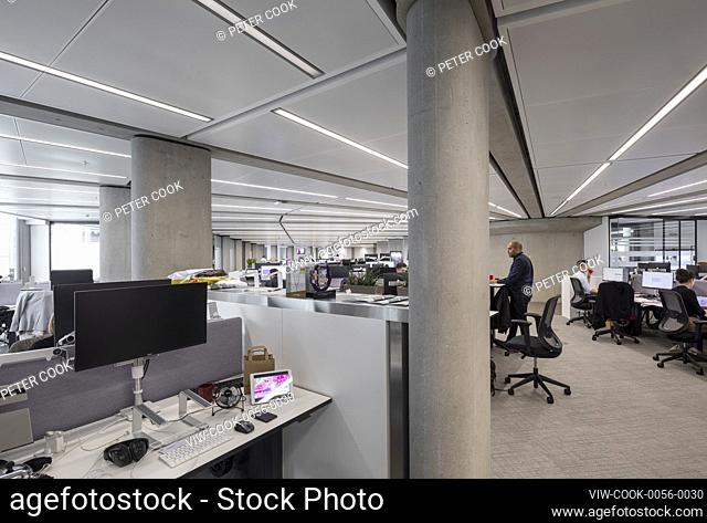 Office floor. Bracken House, London, United Kingdom. Architect: John Robertson Architects, 2019