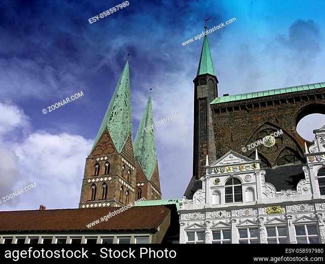 Architecture Detail of Lubeck, Northern Germany