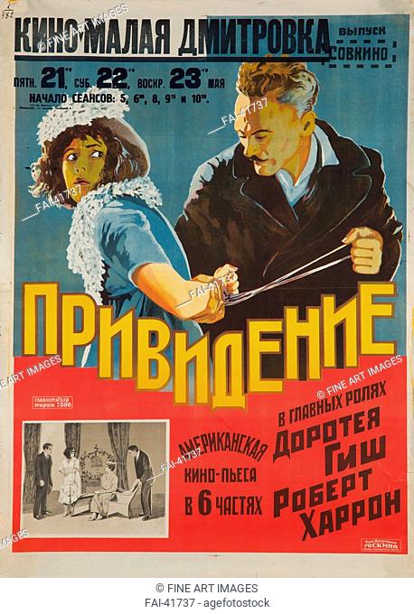Movie poster Ghost by Anonymous /Colour lithograph/Communication design/Russia/Private Collection/91, 5x67, 5/Poster and Graphic design/Poster/Filmplakat Geist...