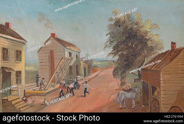 House Raising, 1870s. Creator: William P. Chappel