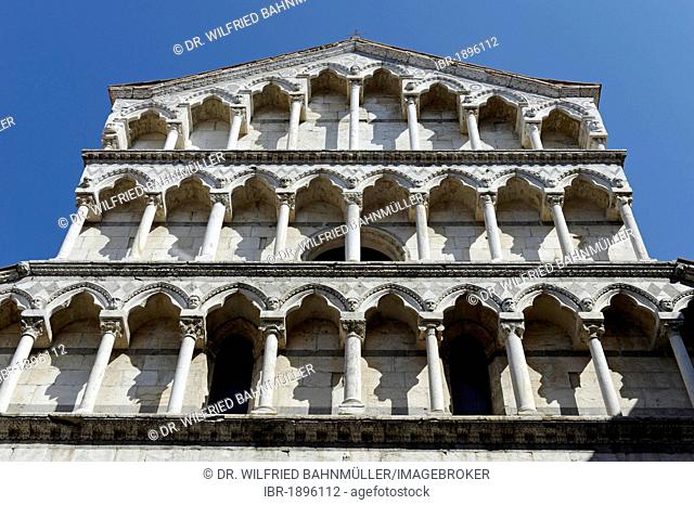 Facade of the church Chiesa di San Michele nel Borgo, Pisa, Tuscany, Italy, Europe