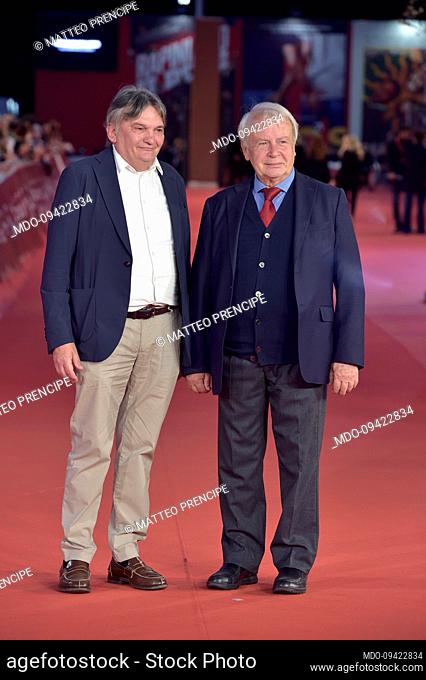 Italian actors Matteo Prencipe and Sebastiano Grasso at Rome Film Fest 2022. La Divina Cometa Red Carpet. Rome (Italy), October 17th, 2022