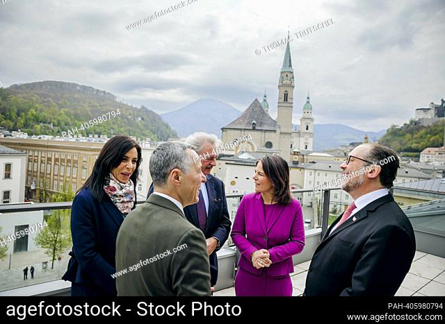 Annalena Baerbock (Alliance 90/The Greens), Federal Foreign Minister, takes part in the meeting of German-speaking foreign ministers in the Haus fuer Mozart in...