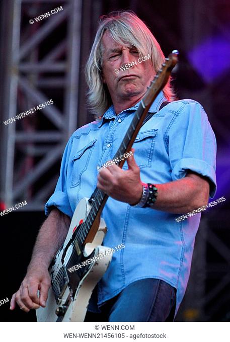 Status Quo headline The Zippo Encore stage on day 2 of Download Festival at Donnington Park Featuring: Rick Parfitt Where: Castle Donnington