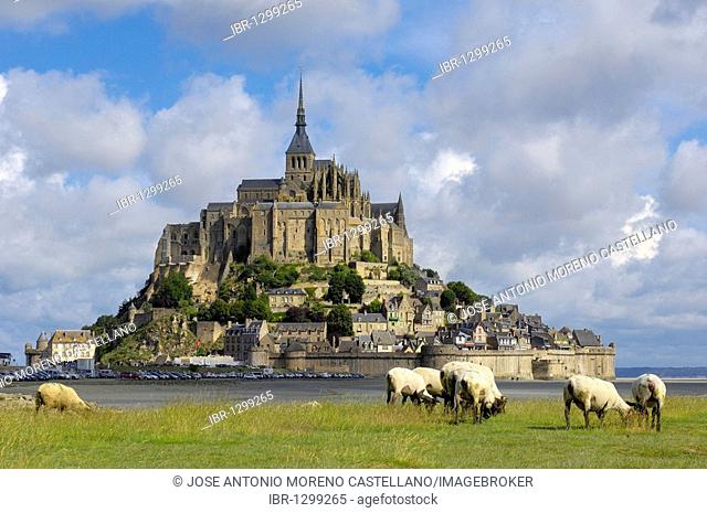 Mont-Saint-Michel, Benedictine abbey, Normandy, France, Europe