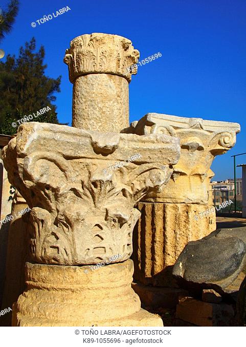 Capiteles, Anfiteatro ptolemaico, Alejandría, Egipto