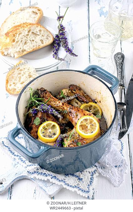 Lavender Chicken in Nordic Style Pot