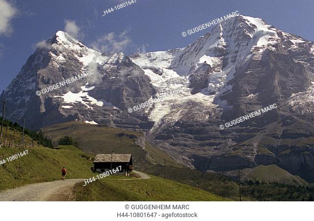 Alpine hut, Berne, Canton Bern, Eiger, Eigergletscher, Eigerwand, glacier, home, house, hut, Jungfrau, Monch, mounta