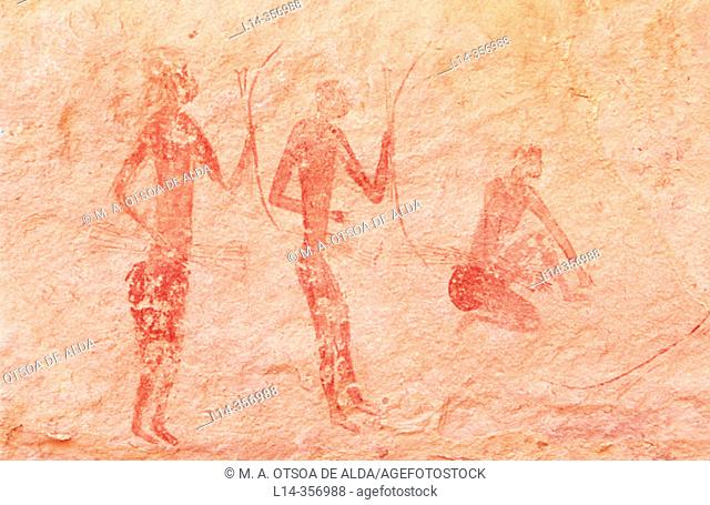 Prehistoric paintings. Tassili n'Ajjer. Algeria