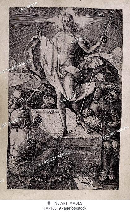 The Resurrection. Dürer, Albrecht (1471-1528). Copper engraving. Renaissance. 1512. Free Library of Philadelphia. 119x75. Graphic arts