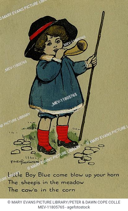 Traditional nursey rhyme Little Boy Blue. Artist Ethel Parkinson