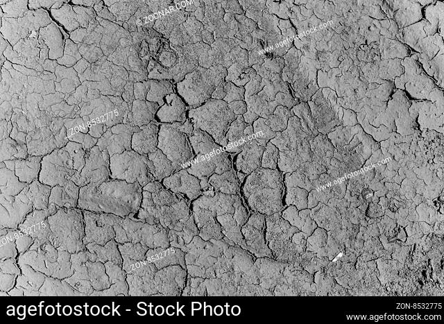 Close up texture drought parched earth