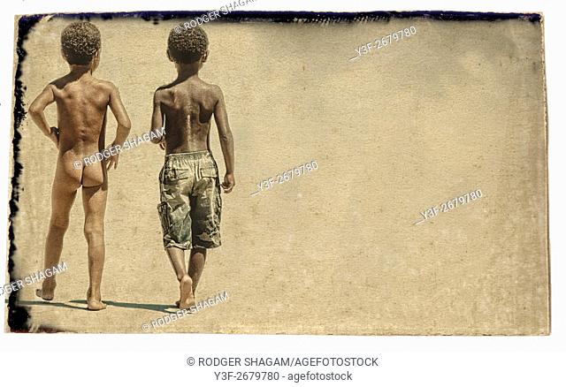 Two young boys. Lost and alone. South Africa