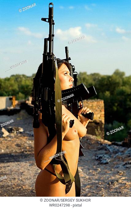 With naked gun girl Erotic Guns