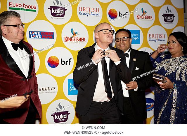 The annual awards ceremony honouring excellence in the curry industry at Battersea Evolution Featuring: Heston Blumenthal Where: London