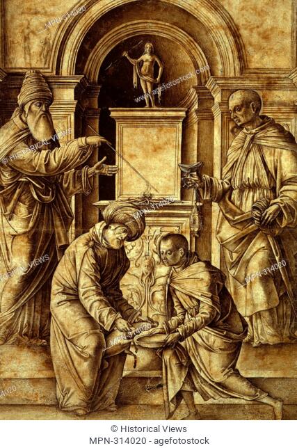 Gian Francesco de Maineri. Sacrificial Scene - 1489/90 - Gian Francesco de - Maineri Italian, active 1489-1506. Pen and black ink with brush and gray-and-brown...