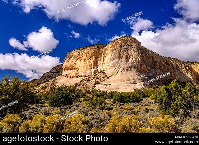 The USA, Utah, Kane County, Kanab, Johnson Canyon, bile formations to Johnson Canyon Road