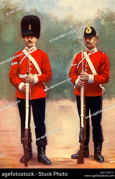 'Northumberland Fusiliers (Corporal) and DurhamLight Infantry (Lance-Corporal)', 1901. Creator: Gregory & Co