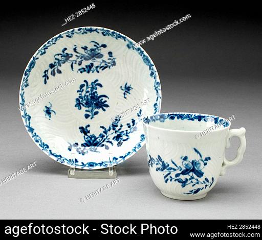Coffee Cup and Saucer, Worcester, c. 1760. Creator: Royal Worcester