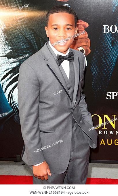 Universal Pictures and Imagine Entertainment present the world premiere of 'Get On Up' at The Apollo Theater - Arrivals Featuring: Jamarion Scott Where: New...