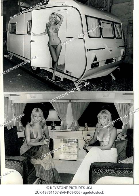 Nov. 07, 1975 - The Opening of the International Caravan and Camping show at London's earls court: More than 50 new models were on show at the opening at Earls...