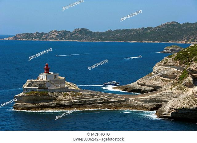 La Madonetta lighthouse, France, Corsica, Bonifacio