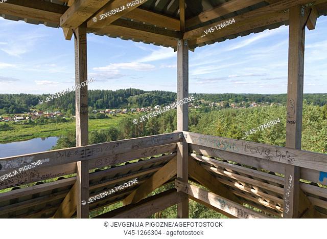 View from 23 m Priedaines skatu tornis, Priedaine viewing tower, Nature Reserve Augsdaugava, Latvian State Forest, Kaplava parish, Kraslava district, Latgale