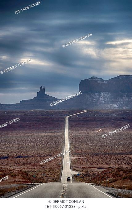 Road through Monument Valley, Utah, USA